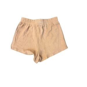 Volcom Lived In Lounge Knit Shorts Tan Drawstring Elastic Waist Casual Size S